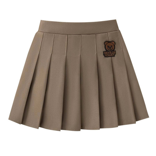 Mädchen-Plissee-Uniformrock in Kaffeebraun, Größe 13–14 2