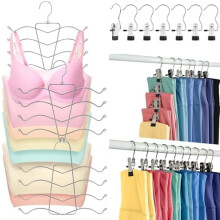 Cintres pour débardeurs (lot de 2 et lot de 20), organisateurs de leggings gain de place (peut contenir 20 pantalons de yoga et 16 soutiens-gorge),