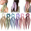 Σετ 6 πολύχρωμων λαστιχάκια μαλλιών με φιόγκο και μακριά κορδέλα, κορδέλες 1