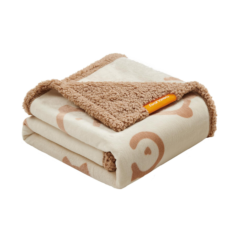 Feandrea Waterproof Dog Blanket, Sherpa Fleece Pet Blanket For Small And Medium Dogs, Cats, 127 X 101 Cm, L, Machine Washable, Reversible Dog Couch
