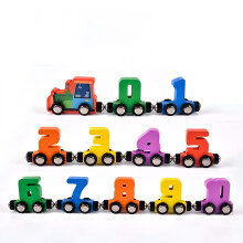 Wooden Magnetic Number Train Set 12 Pieces