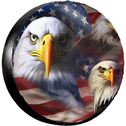 Αμερικανική σημαία Bald Eagles κάλυμμα εφεδρικού ελαστικού ανθεκτικό στις καιρικές