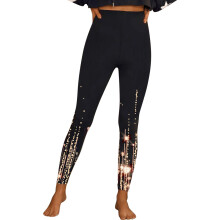 Dámske legíny s reguláciou brucha, športové nohavice s vysokým pásom a kvetinovým vzorom, pančuchy a nohavice na jogu