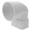 White Plastic Downspout Adapter – Square to Round 1