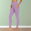 Dames yogabroek effen kleur hoge taille elastische legging 8