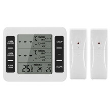 1Set TråDlöS Frystermometer 2 FjäRrsensorer Larm LåGtemperatur KylskåPstermometerklocka