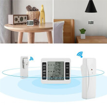 1 Conjunto de TermôMetro para Freezer Sem Fio, 2 Sensores Remotos, Alarme, TermôMetro de Geladeira de Baixa Temperatura, RelóGio