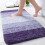 Alfombra de baño de microfibra de pelo largo, color morado oscuro, rectangular, 30x20 1