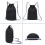Αδιάβροχη τσάντα αθλητισμού Unisex με κορδόνι Oxford Lightweight, μαύρη 7