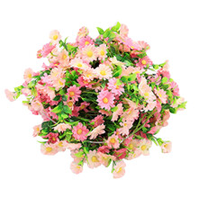 Roze madeliefjes lichtslinger, 2M20-LED USB rotan bloemlantaarns, geschikt voor binnen- en buitendecoratie van bruiloften en boekwinkels