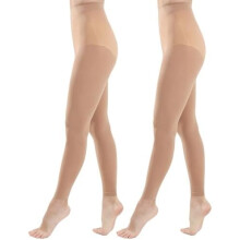 Panty zonder voetjes voor dames, danspanty, 40 denier, semi-transparante panty, 2 paar