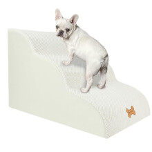 Nepfaivy Dog Steps Stairs for Bed - Non-Slip Pet Stairs for Small Dogs and Cats, 3-Steps Dog Ramp for Sofa with High Density Foam and Removable Cover,