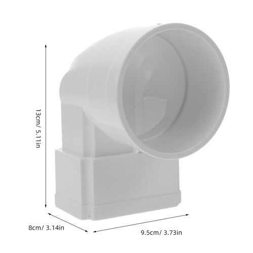 White Plastic Downspout Adapter – Square to Round 1