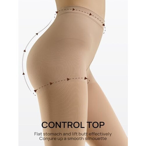 Damen-Strumpfhose, blickdicht, formend, 70 Denier, 2-6 Paar 1
