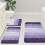 Alfombra de baño de microfibra de pelo largo, color morado oscuro, rectangular, 30x20 7