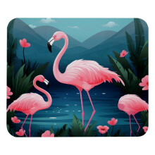 Flamingo Rainforest egérpad gumiból készült irodai játékszőnyeg