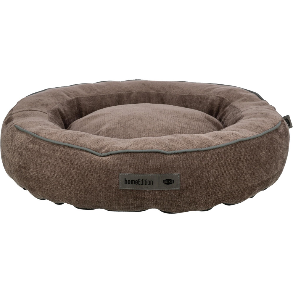 Trixie Dog Bed Vital Lennox Chenille, Round, Orthopedic Dog Pillow In ?50Cm, Comfortable Dog Bed With Viscoelastic Memory Foam - 371325 Brown
