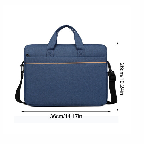 Bolsa para laptop de 14 polegadas e tablets com compartimento duplo, resistente a impactos, alça ajustável, durável e elegante, ideal para viagens 2