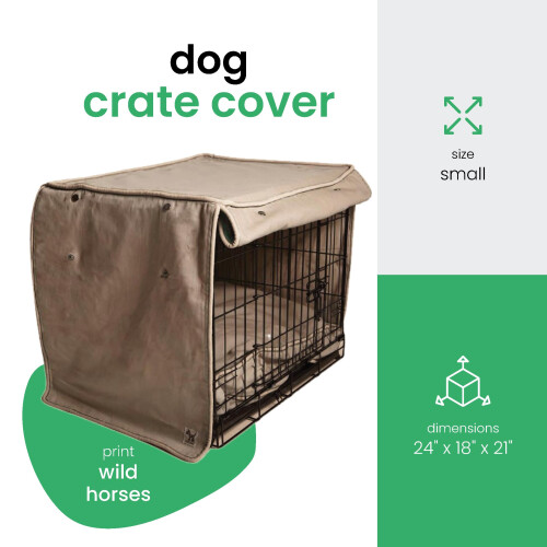 Molly Mutt crate cover, Wild Horses, Small 1
