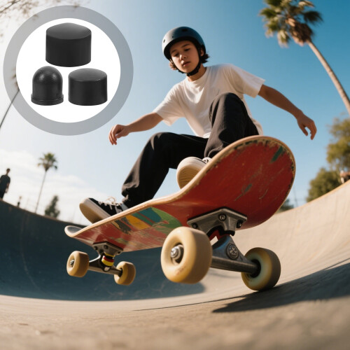 OUNONA1Set Ανταλλακτικά Δακτυλίους Φορτηγού Longboard Μαύρα Αξεσουάρ από Καουτσούκ PU για 2