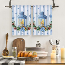 Weihnachts-Geschirrtücher 60x40cm, festlich bestickt