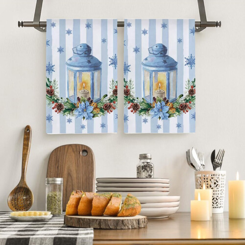 Χριστουγεννιάτικες πετσέτες τσαγιού 60x40cm με κέντημα