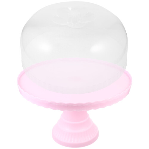 Cake Plates with Dome Cover PP Stand 1 Set 2