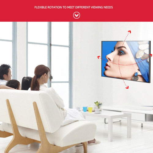 Suporte de parede para TV com inclinação e rotação, compatível com a maioria das TVs de 14 a 24 polegadas. 2