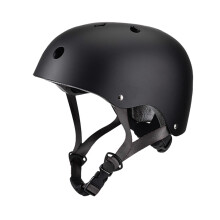 amleso Fahrradhelm/Skateboardhelm, verstellbar, atmungsaktiv, Damen/Herren, herausnehmbares Innenpolster, Helm für Rennrad, Outdoor-Sport, Schwarz,