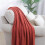Rust Throw Blanket 50 x90 Inches Textured Solid Soft Sofa Throw Bed Runner Knitted Decorative Blanket 2