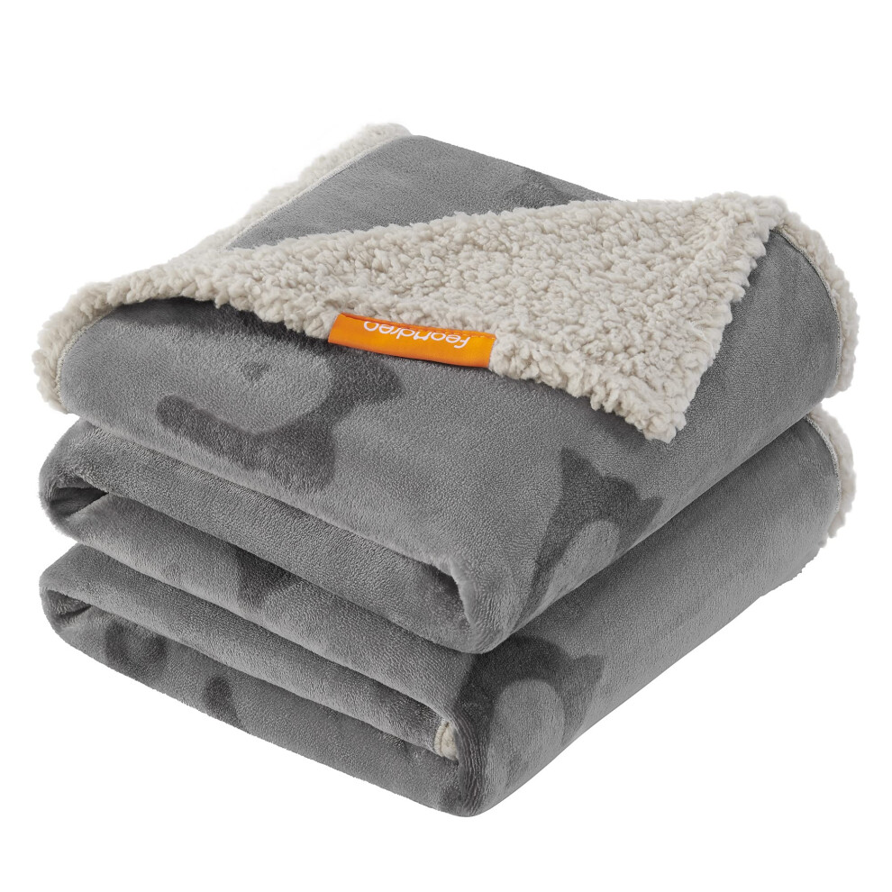 Feandrea Waterproof Dog Blanket, Sherpa Fleece Pet Blanket For Medium And Large Dogs, Cats, 152 X 127 Cm, Xl, Machine Washable, Reversible Dog Couch