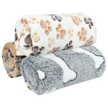 3 Pcs XL Pet Soft Dog Blankets Washable, Puppy Blankets, 107x75cm, Paw Bone Print Pet Throw, Warm Sleep Mat, Pets Cover Blanket, Fluffy Fleece