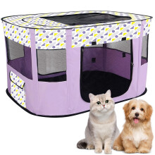 MeYuxg Puppy Playpen, Animal Playpen, Foldable Pet Fence, Puppy Run Rectangular Tent, Puppy Playpen for Indoors, Portable Small Animal Enclosure for