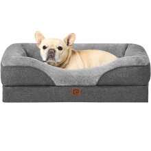 EHEYCIGA Memory Foam Dog Beds Medium Washable, Orthopedic Dog Beds Sofa with Sides and Waterproof Liner, Pet Couch with Washable Removable Cover and