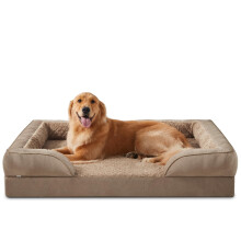 JOEJOY Extra Large Dog Bed, Orthopedic Memory Foam Dog Beds, Washable Dog Bed, Brown, Fits up to 90lbs, Good for Golden Retriever, Labrador?German