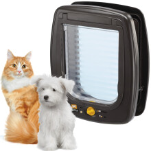 Ferplast SWING 9 Universal Cat Flap for Dogs and Cats - 4 Selectable Closing Modes - Wind-Stopper System - Shock Absorber Closing - Magnetic