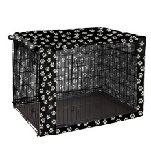 Pethiy Dog Crate Cover Durable Polyester Pet Kennel Cover Universal Fit for Wire Dog Crate - Fits Most 42 inch Dog Crates - Cover only-Black-42