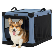 Petsfit Dog Crates for Car,Lightweight Dog Crates,Portable Puppy Travel Crate for Small and Medium Dogs?Oxford fabrics Blue