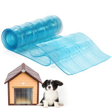 ZEAYEA Dog Door Replacement Flaps, Plastic Vinyl Strip for Dog or Cat Door, Safe Transparent Doggie House Door Flap, Easy to Cut, 7.8 in x 4.9 ft