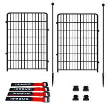 IGOOUO Dog Playpen Indoor/Outdoor 91.5cm High,Portable Metal Dog Fence with Easy-Carry Straps,Dog Pen play Pen for Medium/Large Dogs,Portable Pet