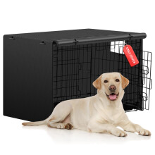 Iubyceh 36 Inch Heavy Duty Dog Crate Cover, Waterproof Oxford Fabric Pet Cage Cover, Universal Fit Wire Kennel with Ventilation Window for Indoor