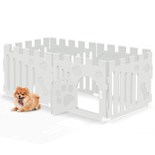 Dog Playpen with Door, 6-Panel Indoor Puppy Playpen, Extra large Strong Plastic Small Pet Safety Fence dog play pen, Non-Slip and Secure Pet Gate,
