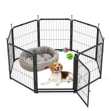 8 Panel Dog Pen, High 60cm Puppy Play Pen Indoor/Outdoor, Portable Detachable Pet Exercise Playpen, Pet Run Enclosures for Puppies, Cats, Rabbits and