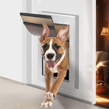iPetba Large Dog Door for Door - Aluminum, Lockable for Safety, Easy In & Out, Extreme Weather Resistant, Up to 110 lbs