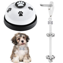 KEXIAVA 2 Pcs Dog Bells Toilet Training Dog Doorbell Dog Training Bell for Puppy Potty Adjustable Strap Dog Door Bell and Communication Device Dog