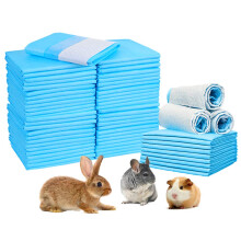 Amakunft Rabbit Pee Pads, Pet Toilet/ Potty Training Pads, Super Absorbent Guinea Pig Disposable Diaper for Hedgehog, Hamster, Chinchilla, Cat,