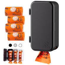 Pexter Dog Poop Bag Dispenser, Outdoor or Indoor Pet Waste Bag Dispenser Station, Stick-On or Screw-On Wall Mount, Poop Bags Storage Outdoor