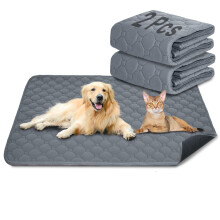 E-THOL Dog/Cat Training Mat 2-Piece Set | Extra Strong Absorbent | Waterproof & Non-Slip | Washable & Reusable | For Puppies & Pets (Grey, 70 x 100