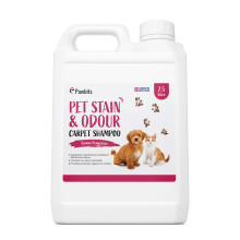 Pet Stain and Odour Carpet Shampoo 2.5L Super Concentrated - Lemon Scented Carpet and Upholstery Cleaner with Odour Neutraliser - Removes Cat Dog or