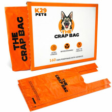 K29 PETS - Dog Poop Bags with Easy-Tie Handles | Ultra Strong, Biodegradable, Leak-Proof Poo Bags | Large Size for All Dogs | 160 Dog Waste Bags